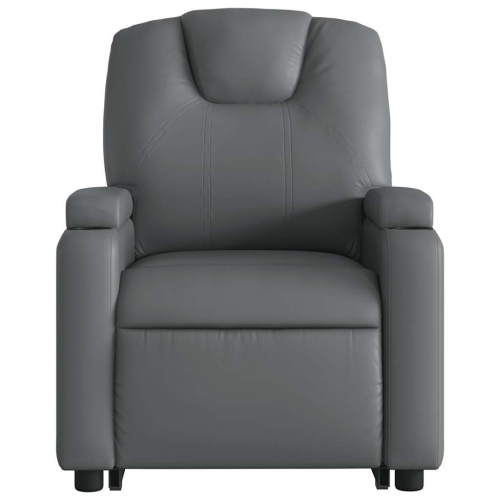 Fauteuil de massage inclinable électrique en similicuir gris de vidaXL