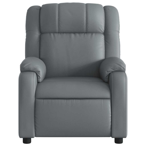 vidaXL Massage Recliner Chair Grey Faux Leather