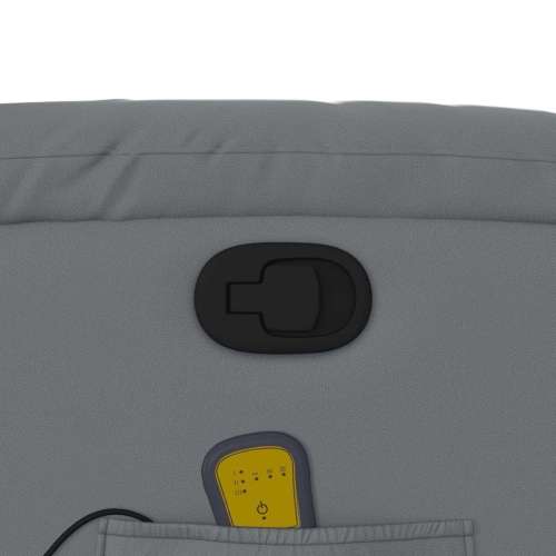 vidaXL Massage Recliner Chair Grey Faux Leather