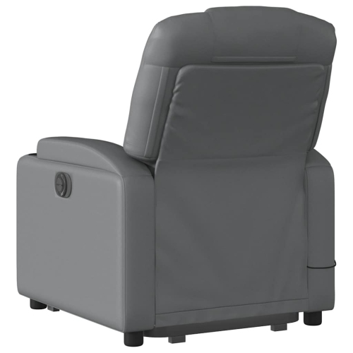 Fauteuil de massage inclinable en similicuir gris VidaXL