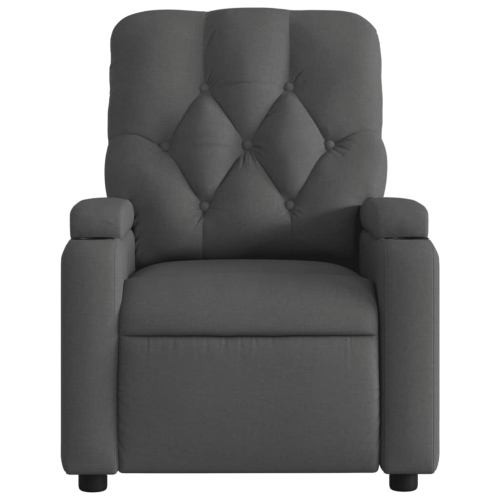 Fauteuil de massage inclinable en tissu gris foncé vidaXL