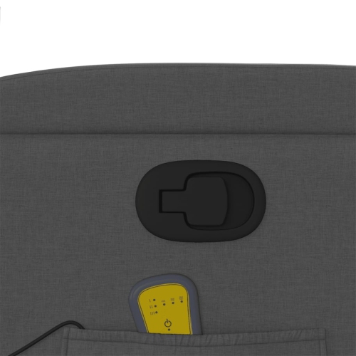 Fauteuil de massage inclinable en tissu gris foncé vidaXL