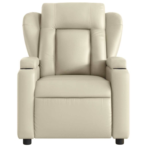 Fauteuil de massage inclinable en similicuir crème de vidaXL