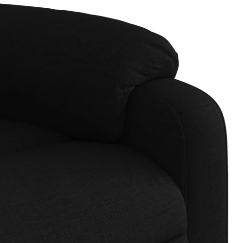 Fauteuil de massage inclinable en tissu noir vidaXL