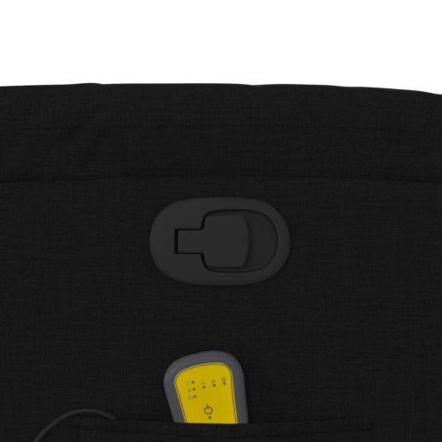 Fauteuil de massage inclinable en tissu noir vidaXL