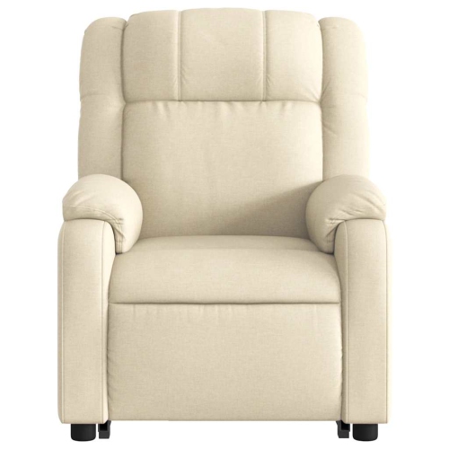Fauteuil de massage inclinable électrique en tissu crème de vidaXL
