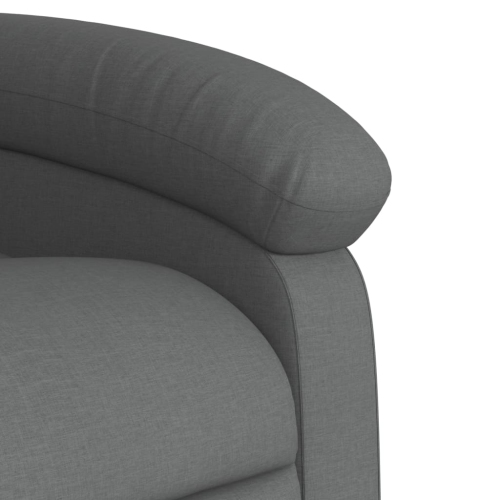 Fauteuil de massage inclinable en tissu gris foncé vidaXL