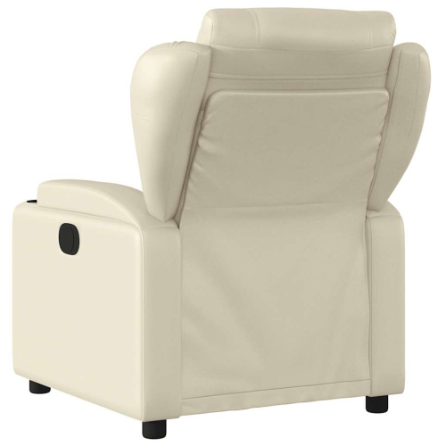 Fauteuil de massage inclinable électrique en similicuir crème de vidaXL