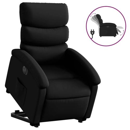 Fauteuil inclinable électrique en similicuir noir de vidaXL