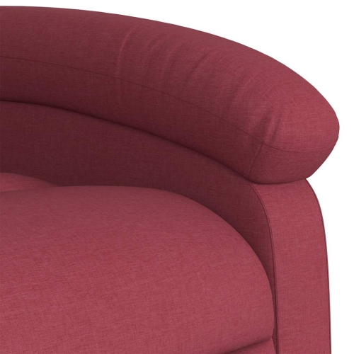 Fauteuil de massage inclinable debout vidaXL en tissu rouge vin