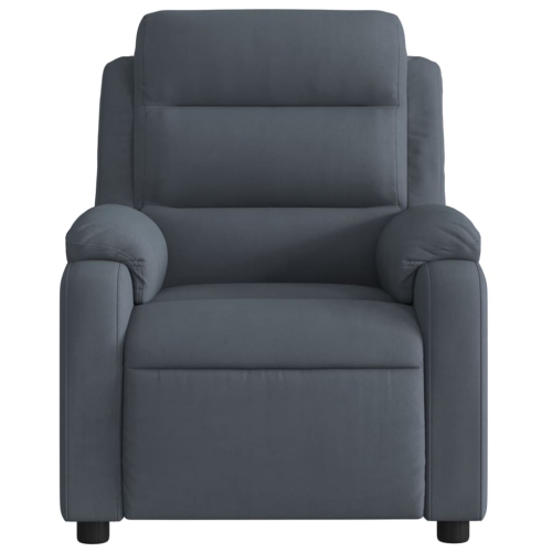 vidaXL Massage Recliner Chair Dark Grey Velvet