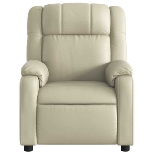 Fauteuil de massage inclinable en similicuir crème de vidaXL
