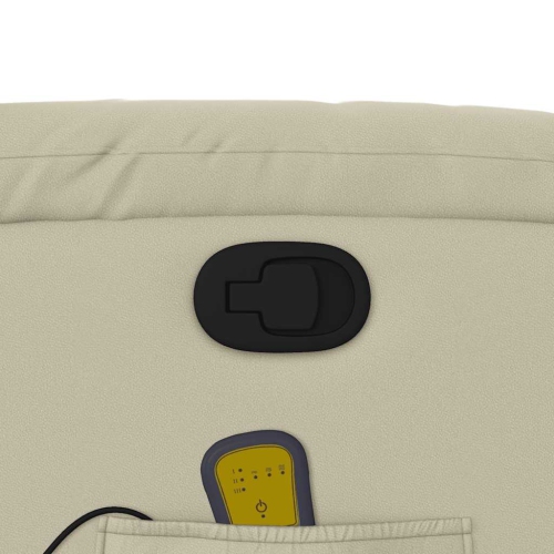 Fauteuil de massage inclinable en similicuir crème de vidaXL