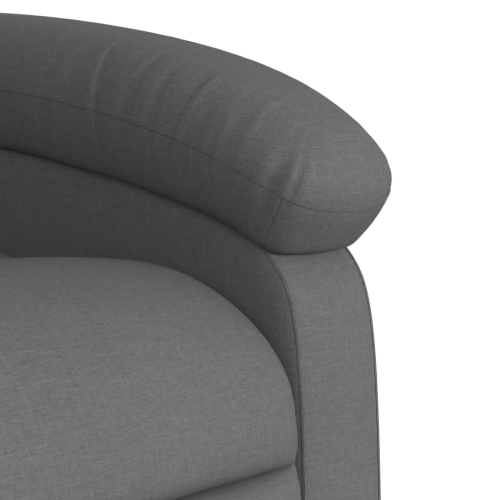 Fauteuil de massage inclinable électrique en tissu gris foncé vidaXL