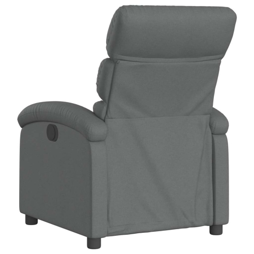 Fauteuil inclinable électrique en tissu gris foncé vidaXL