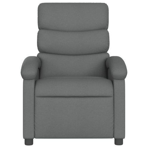 Fauteuil inclinable électrique en tissu gris foncé vidaXL