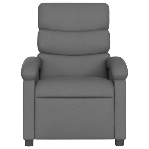 Fauteuil inclinable électrique en tissu gris foncé vidaXL