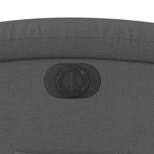 Fauteuil inclinable électrique en tissu gris foncé vidaXL