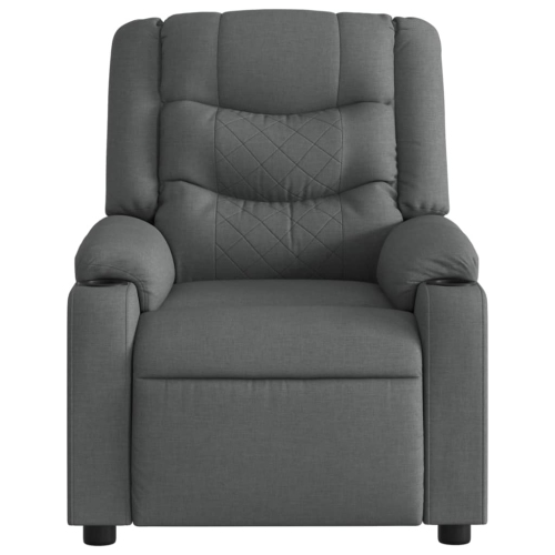 Fauteuil de massage inclinable électrique en tissu gris foncé vidaXL