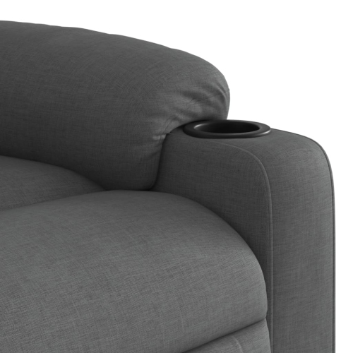 Fauteuil de massage inclinable électrique en tissu gris foncé vidaXL
