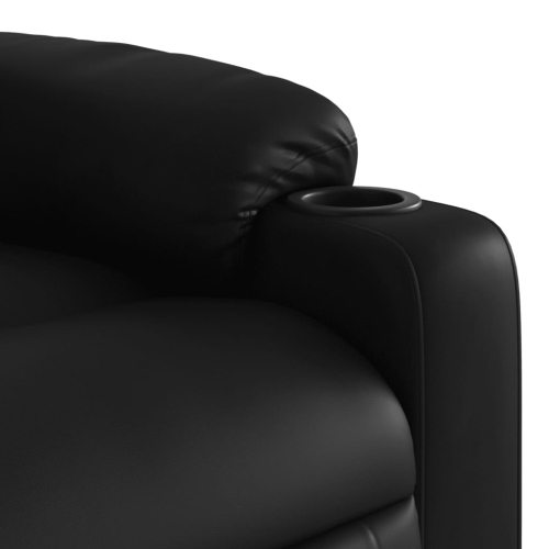 Fauteuil de massage inclinable en similicuir noir vidaXL