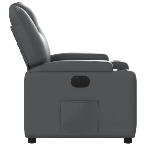 Fauteuil inclinable électrique en similicuir gris vidaXL