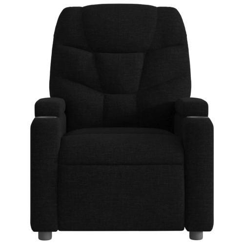 Fauteuil de massage inclinable en tissu noir vidaXL