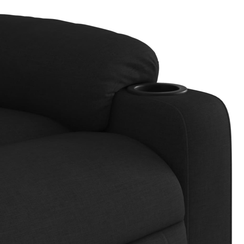 Fauteuil de massage inclinable en tissu noir vidaXL
