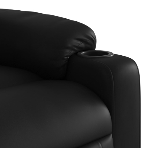 Fauteuil de massage inclinable en similicuir noir vidaXL