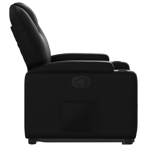 Fauteuil inclinable en similicuir noir VidaXL
