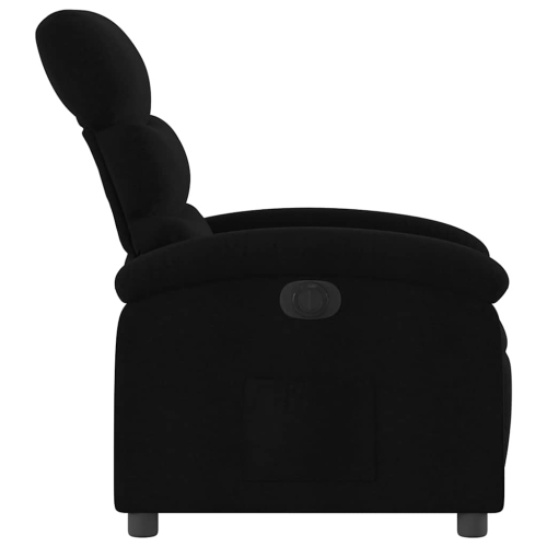 Fauteuil inclinable électrique en tissu noir vidaXL