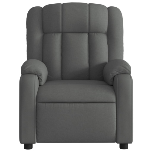 Fauteuil de massage inclinable en tissu gris foncé vidaXL
