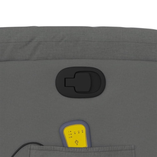 Fauteuil de massage inclinable en tissu gris foncé vidaXL