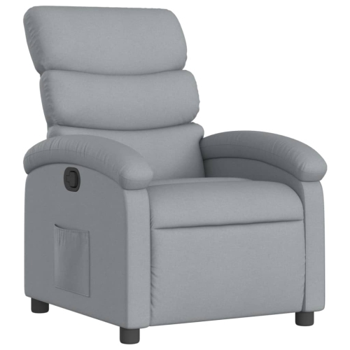 Fauteuil inclinable en tissu gris pâle vidaXL