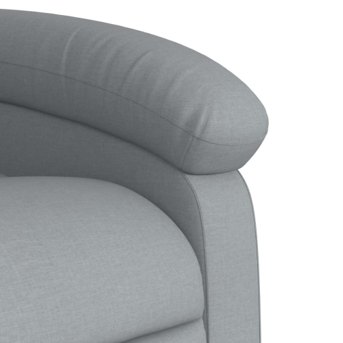 Fauteuil inclinable en tissu gris pâle vidaXL