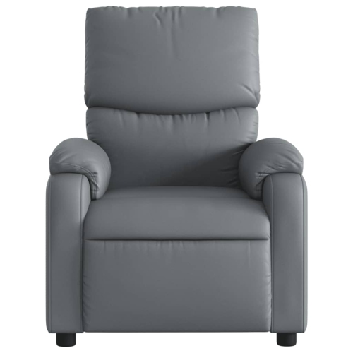 Fauteuil de massage inclinable en similicuir gris de vidaXL