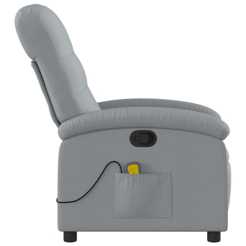 Fauteuil de massage inclinable en tissu gris pâle de vidaXL