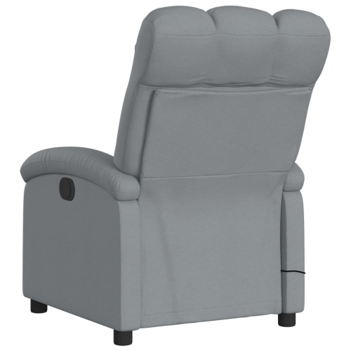 Fauteuil de massage inclinable en tissu gris pâle de vidaXL