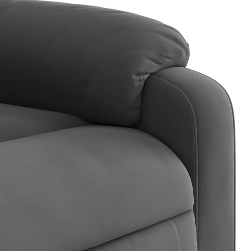 Fauteuil de massage inclinable électrique en microfibre gris foncé de vidaXL