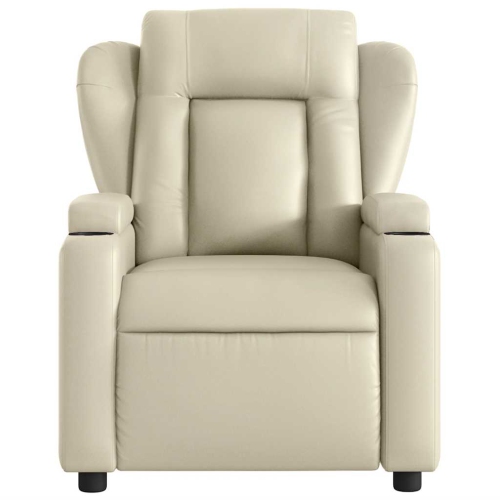 Fauteuil de massage inclinable en similicuir crème de vidaXL