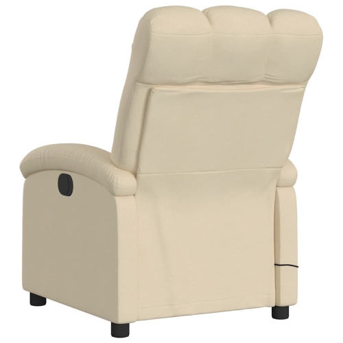 Fauteuil de massage inclinable en tissu crème de vidaXL