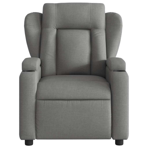 Fauteuil de massage inclinable en tissu gris foncé vidaXL