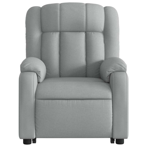 Fauteuil de massage inclinable électrique en tissu gris pâle de vidaXL