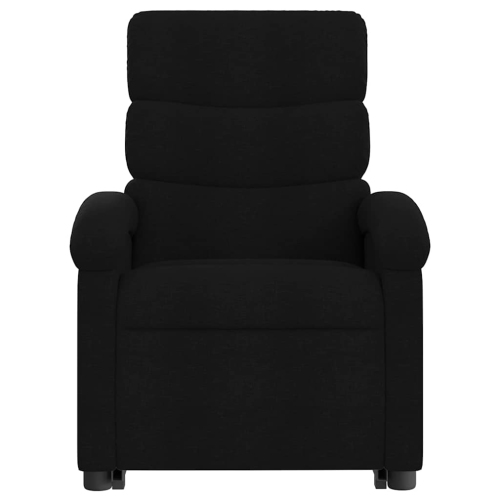 Fauteuil de massage inclinable en tissu noir de vidaXL