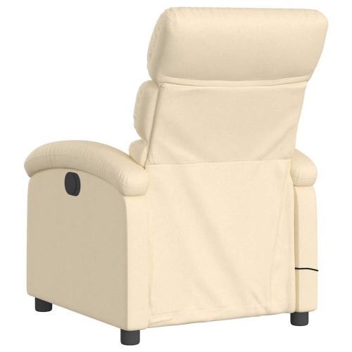 Fauteuil de massage inclinable en tissu crème de vidaXL