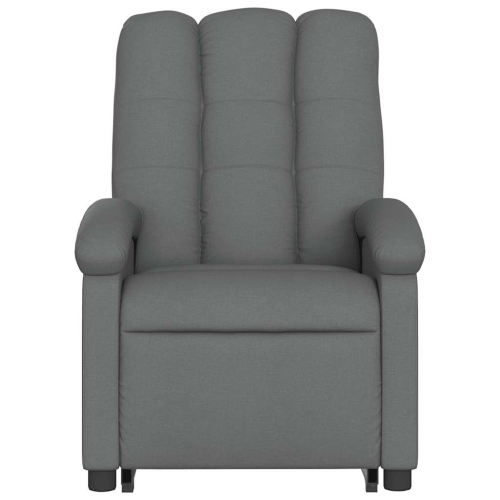 Fauteuil de massage inclinable électrique en tissu gris foncé de vidaXL