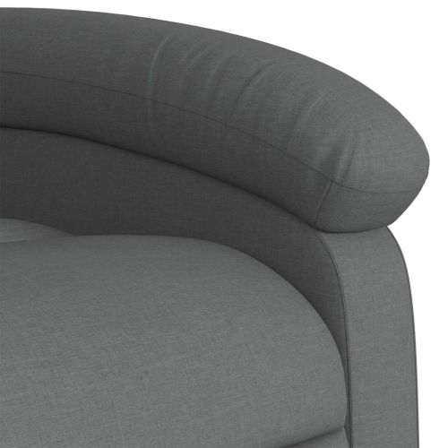 Fauteuil de massage inclinable électrique en tissu gris foncé de vidaXL