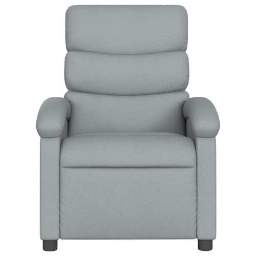 Fauteuil de massage inclinable électrique en tissu gris pâle de vidaXL