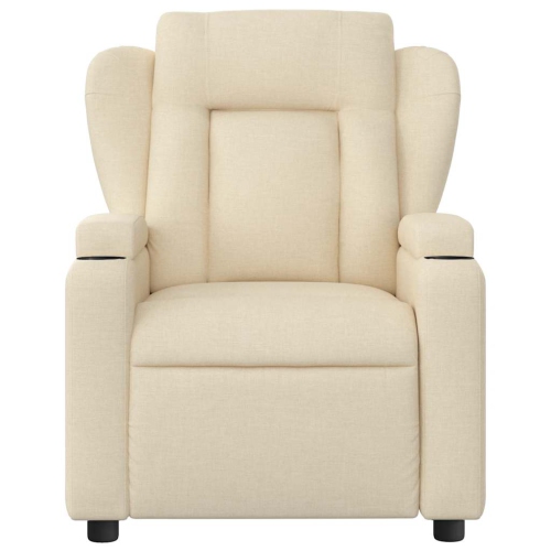Fauteuil de massage inclinable en tissu crème de vidaXL