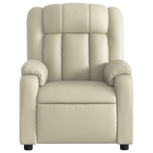 Fauteuil de massage inclinable en similicuir crème de vidaXL